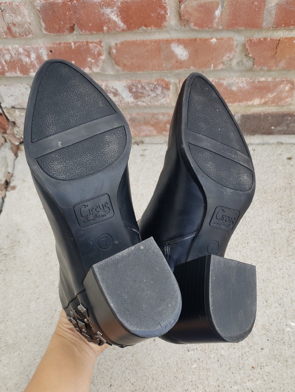 Circus by Sam Edelman Jaimee Embellished Pointed Toe Ankle Boots Size 7 - Picture 7 of 15